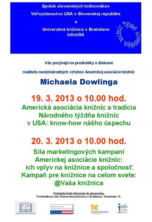 Pozvánka na odborné prednášky Michaela Dowlinga
