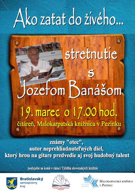 Stretnutie s Jozefom Banášom v Malokarpatskej knižnici v Pezinku, 19. 3. 2013