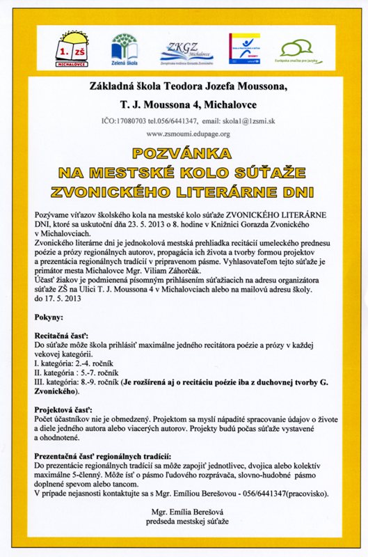 Zvonického literárne dni