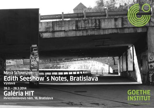 Goethe inštitút v Bratislave Vás pozýva na vernisáž výstavy, 28. 2. 2014 do Galérie HIT. Výstava potrvá do 28. 3. 2014.