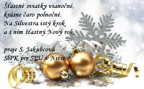 Vianočný pozdrav SLPK pri SPU v Nitre