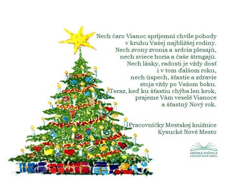 Vianočný pozdrav Mestskej knižnice v Kysuckom Novom Meste