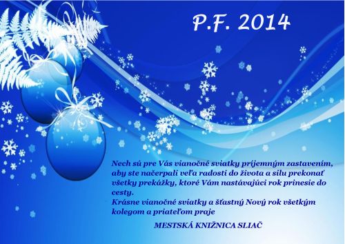 Vianočný pozdrav Mestskej knižnice Sliač