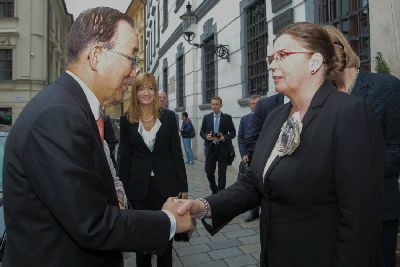 Privítanie generálneho tajomníka OSN