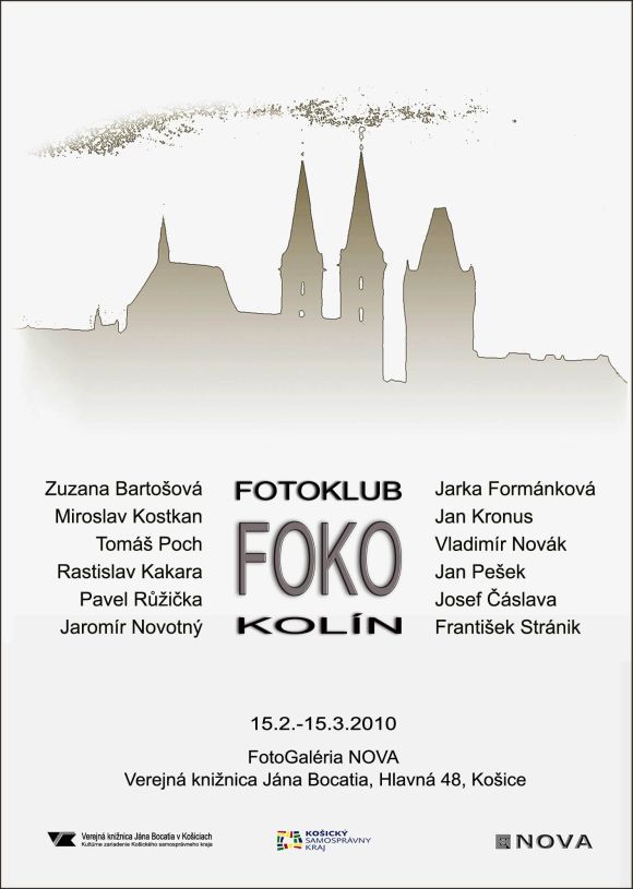 Pozvánka na prehliadku výstavy Fotoklubu FoKo Kolín do 15. marca vo FotoGalérii NOVA vo Verejnej knižnici Jána Bocatia v Košiciach