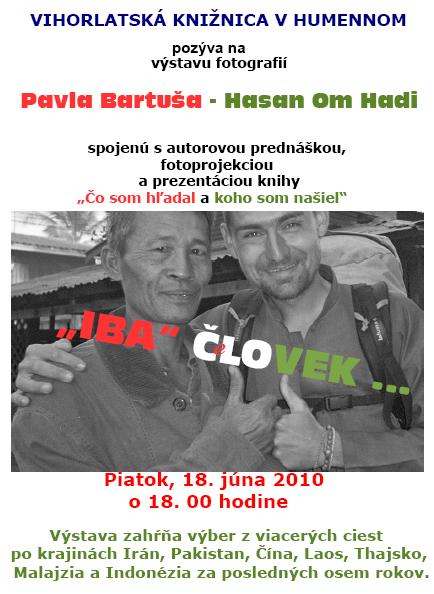 Pozvánka do Vihorlatskej knižnice v Humennom na výstavu fotografií, 18. 6. 2010 o 18.00 hod.