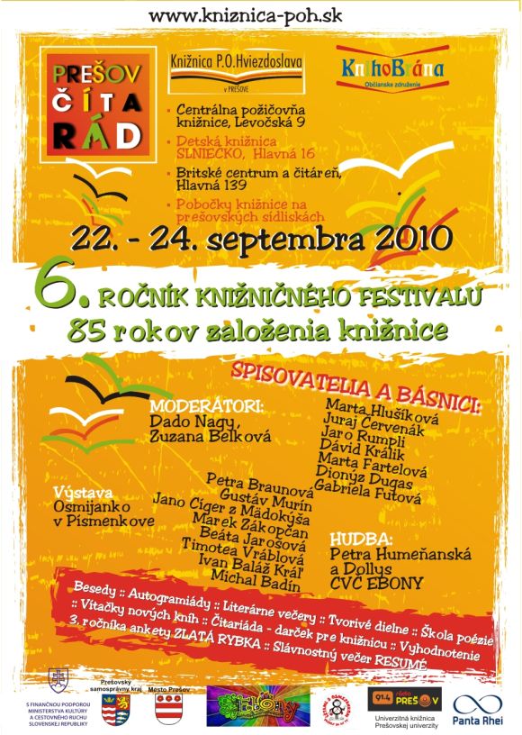 Pozvánka na festival pri príležitosti 85. výročia KPOH, 22. – 24. 9. 2010. 
