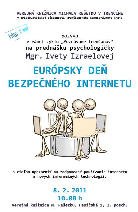 Pozvánka do Verejnej knižnice Michala Rešetku v Trenčíne na psychologickú prednášku, 8. 2. 2011 o 10.00 hod.