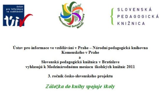 3. ročník česko-slovenského projektu Záložka do knihy spojuje školy