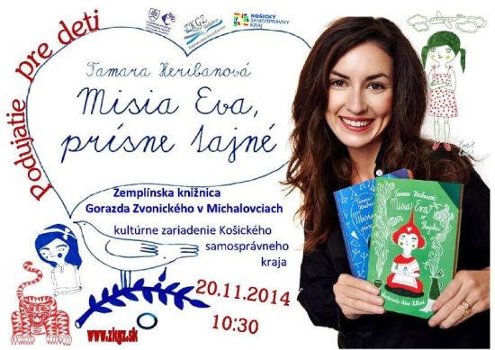 Stretnutie s Tamarou Heribanovou, podujatie pre deti, Zemplínska knižnica Gorazda Zvonického v Michalovciach, 20. 11. 2014 o 10:30 h.