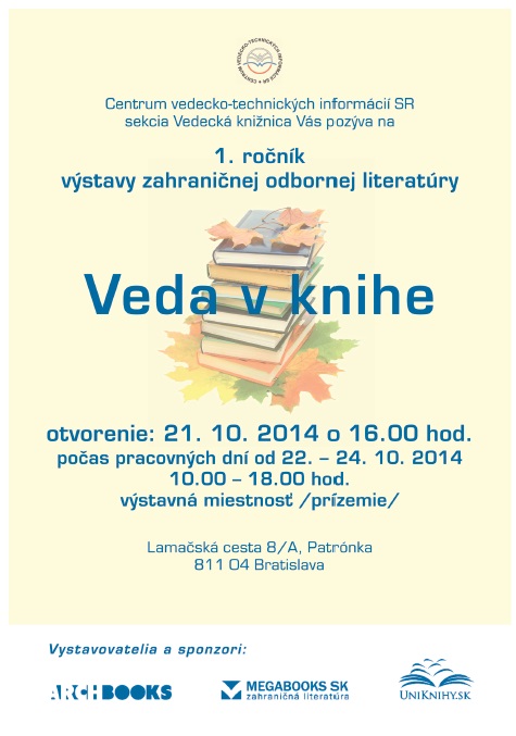 Pozvánka na otvorenie výstavy 21. 10. 2014, výstava potrvá do 24. 10. 2014