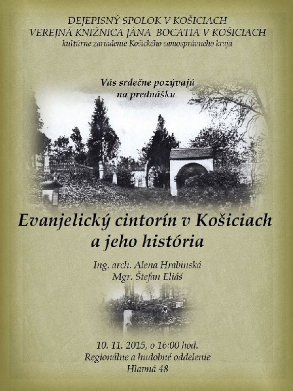 prednáška 10. 11. 2015 vo Verejnej knižnici Jána Bocatia v Košiciach