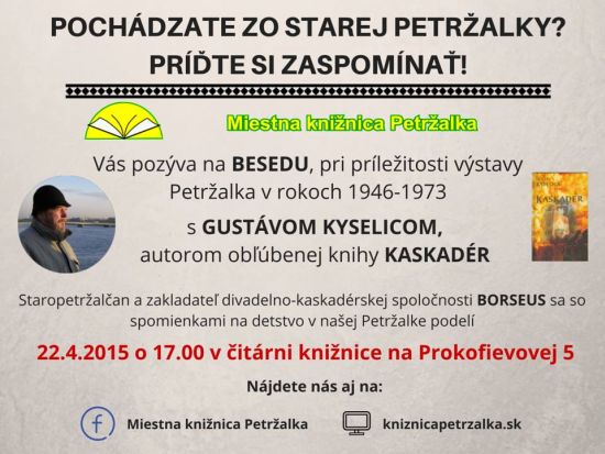 Gustáv Kyselica, 22. 4. 2015