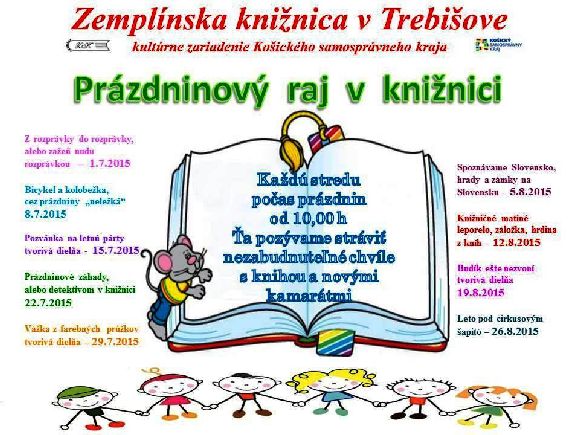 aktívne trávenie voľného času detí počas prázdnin v Zemplínskej knižnici v Trebišove