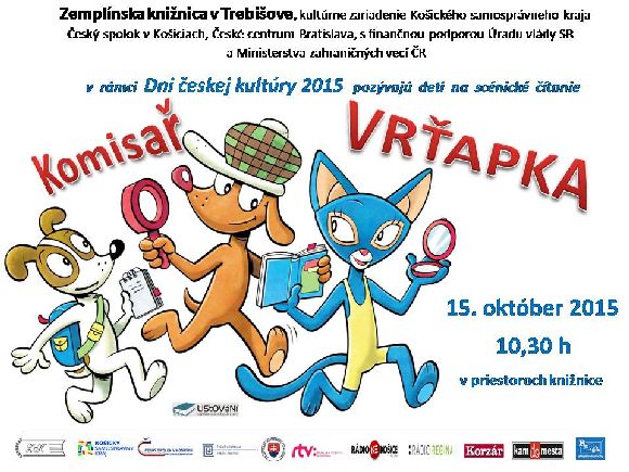 scénické čítanie 15. októbra 2015 o 10,30 h  v Zemplínskej knižnici v Trebišove