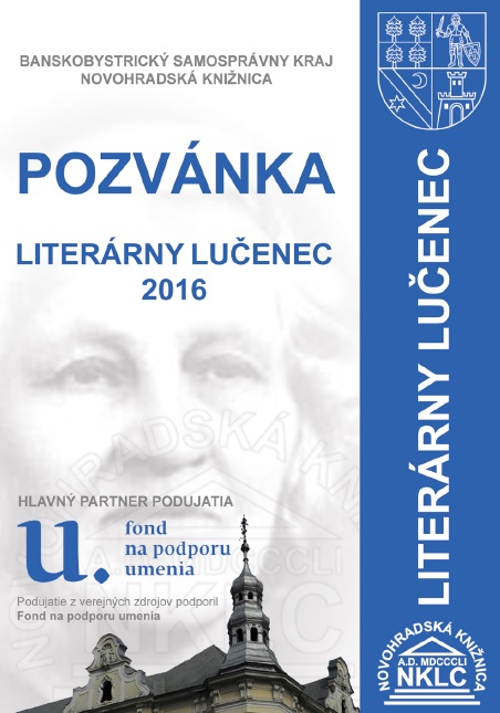 Slávnostné vyhodnotenie X. ročníka celoslovenskej literárnej súťaže, 23. 11. 2016 v Obradnej sále MsÚ v Lučenci