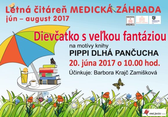 v letnej čitárne v Medickej záhrade v utorok 20. júna 2017 o 10.00 hod. 