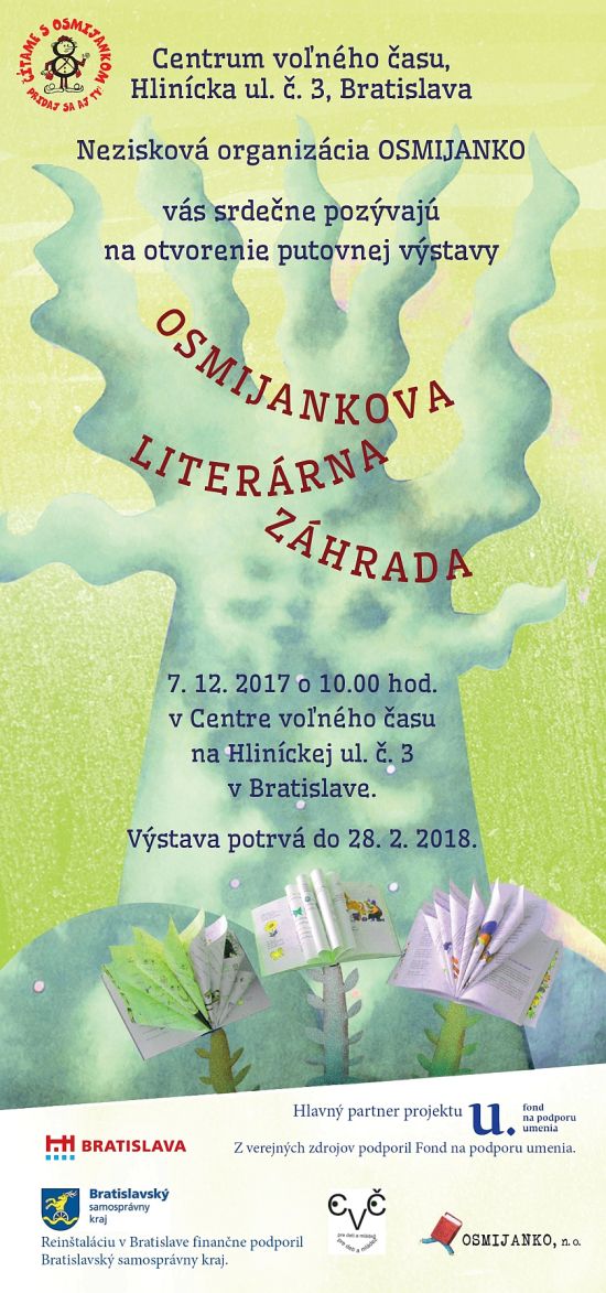 Pozvánka na otvorenie putovnej interaktívnej výstavy, 7. 12. 2017 v Centre voľného času na Hliníckej ulici č. 3 v Bratislave