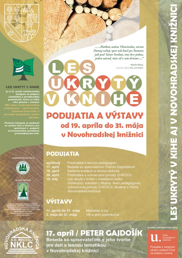 8. ročník celoslovenskej kampane na podporu čitateľskej a prírodovednej gramotnosti, 11. 4. – 31. 5. 2018 v Novohradskej knižnici v Lučenci