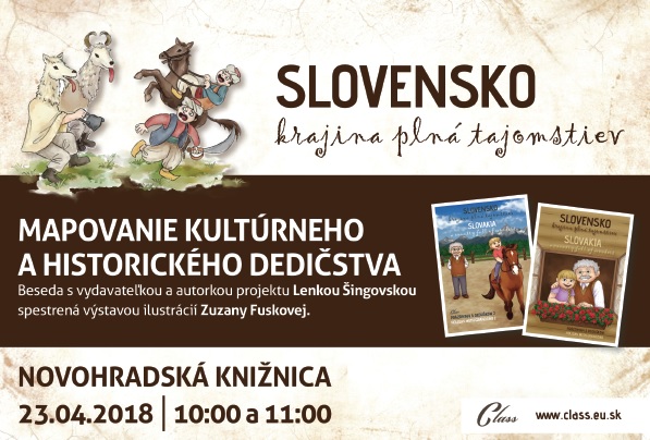 Beseda s autorkou projektu Lenkou Šingovskou, 23. 4. 2018 v Novohradskej knižnici v Lučenci