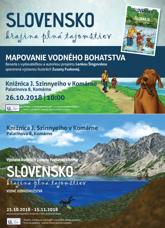 Pozývame na besedu s vydavateľkou a autorkou projektu Lenkou Šingovskou spestrená výstavou ilustrácií Zuzany Fuskovej, 26. 10. 2018. Výstava potrvá do 15. 11. 2018