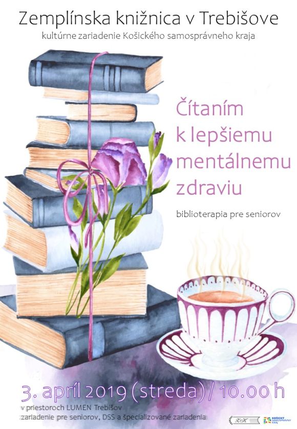 biblioterapia pre seniorov 3. apríla 2019 o 10:00 v Zemplínskej knižnici v Trebišove