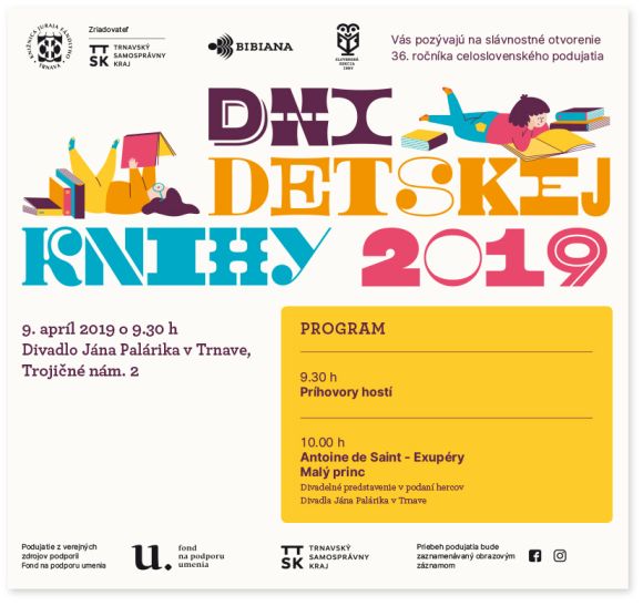 36. ročník celoslovenského podujatia v Knižnici Juraja Fándlyho v Trnave v dňoch 9. – 11. apríla 2019