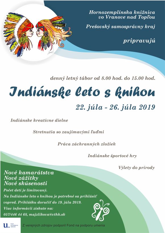 Denný letný tábor 22. 7. – 26. 7. 2019 v Hornozemplínskej knižnici vo Vranove nad Topľou