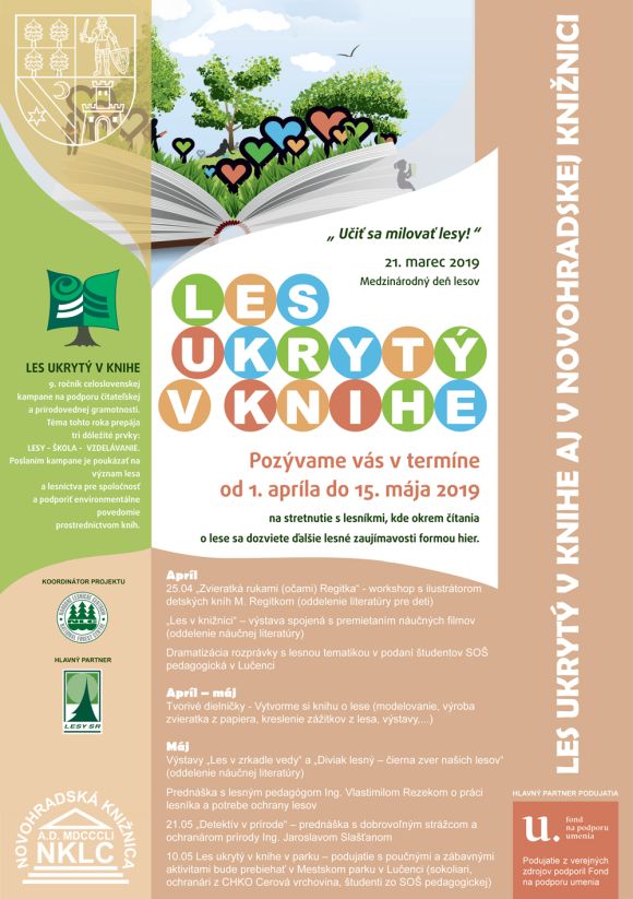 stretnutia s lesníkmi organizuje Novohradská knižnica v Lučenci od 1. 4. 0 15. 5. 2019