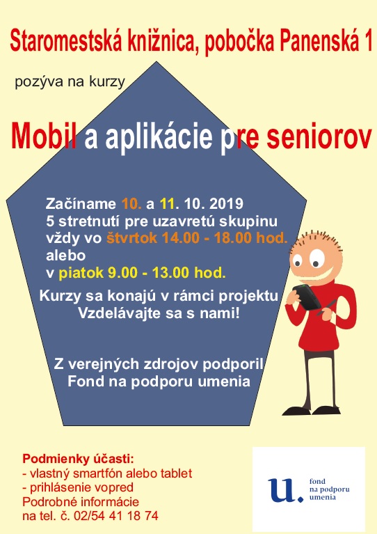 začínajú už 10. a 11. októbra 2019 v Staromestskej knižnici v pobočke na Panenskej 1 