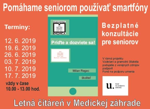 Bezplatné konzultácie pre seniorov v stredu v mesiaci jún a júl 2019
