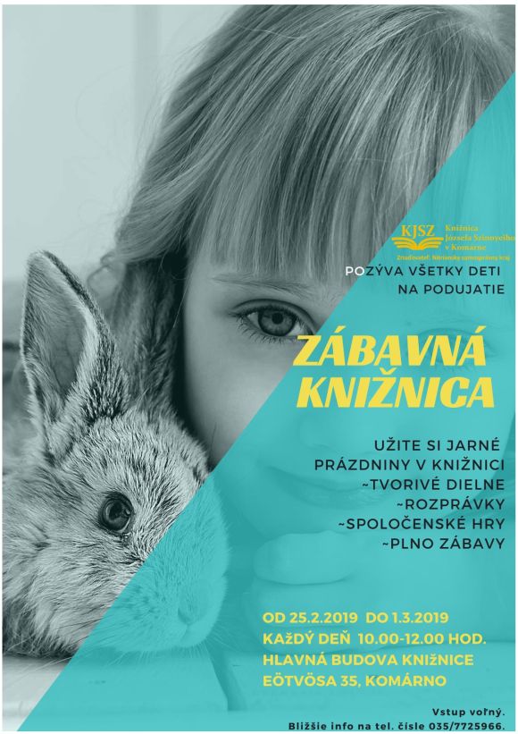 Jarné prázdniny v Knižnici Józsefa Szinnyeiho v Komáren, 25. 2. – 1. 3. 2019