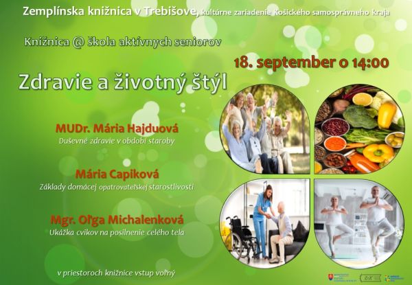zábavný, odpočinkový a meditačný relax pre seniorov 18. septembra 2019 o 14:00 h. v Zemplínskej knižnici v Trebišove