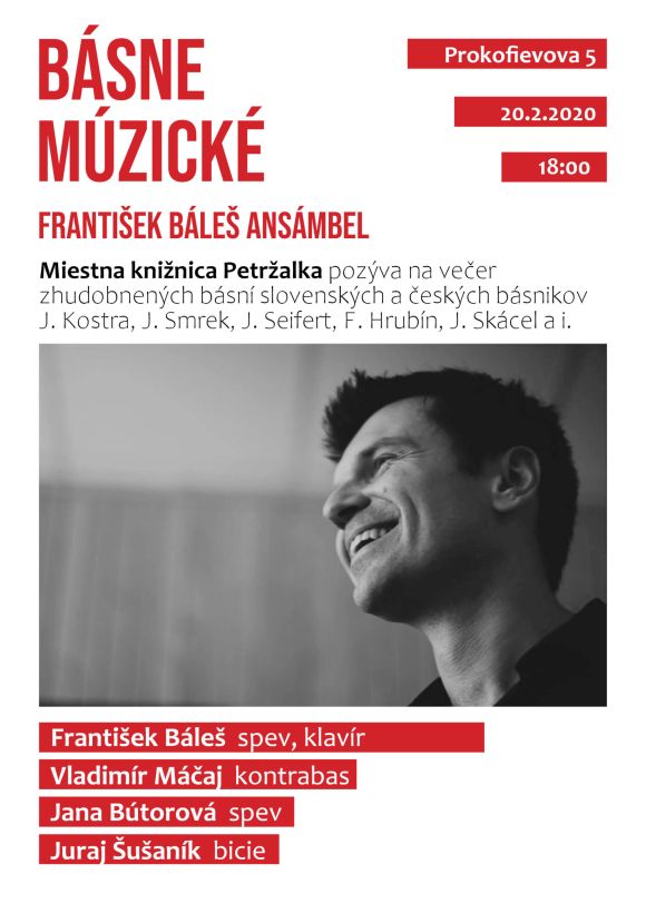 Básne múzické, Miestna knižnica Petržalka, 20. 2. 2020