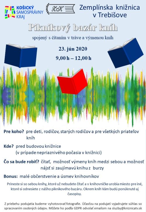 Letné podujatie v prírode pod holým nebom v Zemplínskej knižnici v Trebišove 23. júna 2020 od 9:00 h. do 12:00 h.