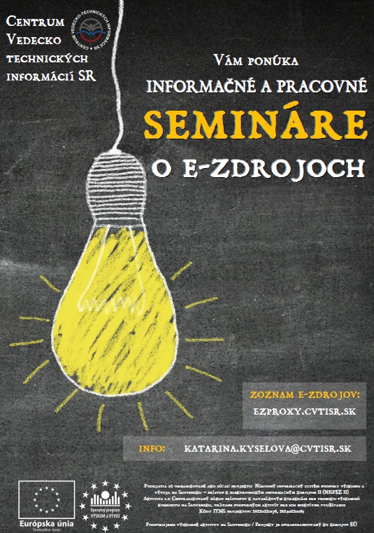 CVTI SR ponúka semináre o E-zdrojoch podľa vášho výberu, kontaktujte nás!