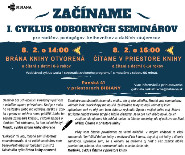 semináre o čítaní