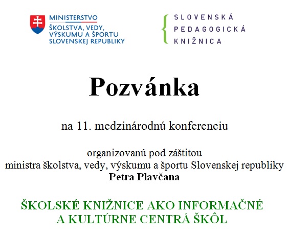 11. medzinárodná konferencia školských knižníc, 4. 5. 2017 v Univerzitnej knižnici v Bratislave