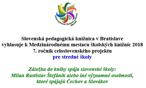  7. ročník celoslovenského projektu Záložka do knihy spája slovenské školy, prihlásenie do 30. septembra 2018