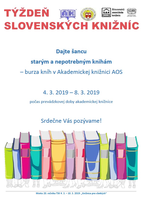 Burza kníh v rámci TSK od 4. –  8. 3. 2019