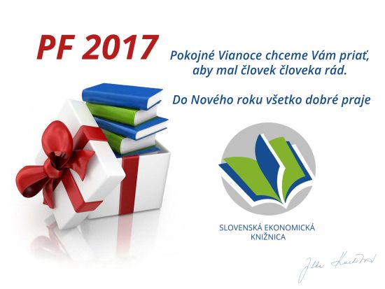 vianočný pozdrav Slovenskej ekonomickej knižnice v Bratislave