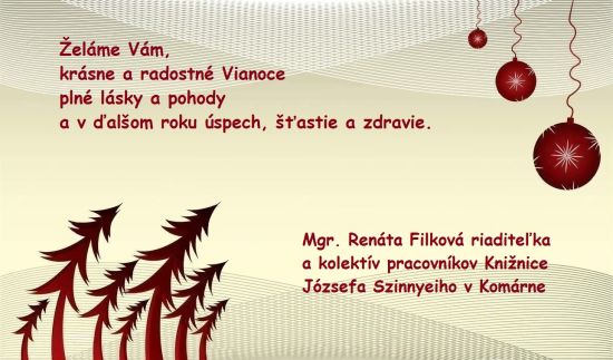 vianočný pozdrav z Komárna