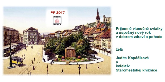 vianočný pozdrav zo Staromestskej knižnice v Bratislave