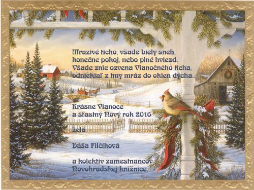 Vianočný pozdrav Novohradská knižnica Vianočný pozdrav Novohradská knižnica